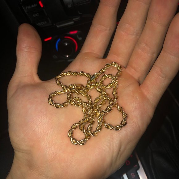 WOW!!! Men's 14k Gold Stamped Italian Chain 24" Inches - Picture 1 of 5